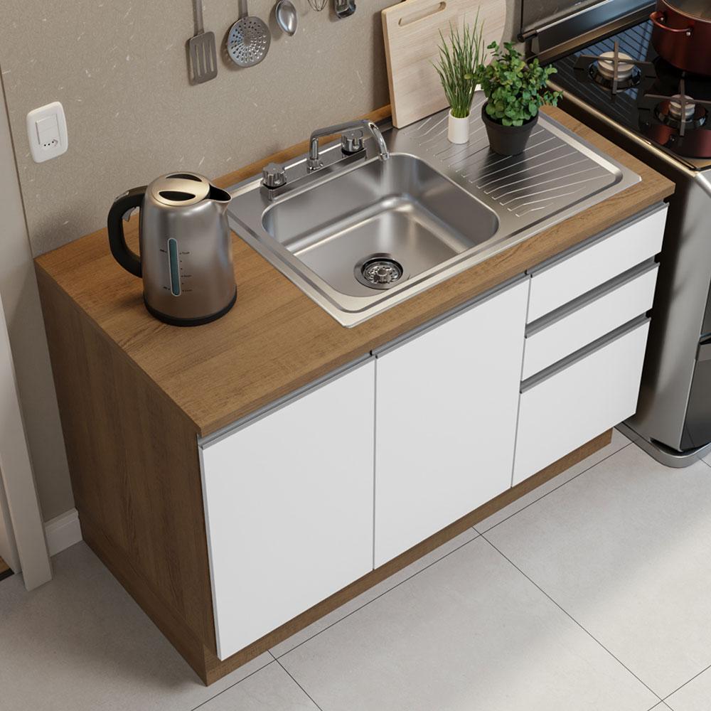 Foto 7 | Cocina Integral Con Accesorios 240 cm Glamy Marrón/Blanco