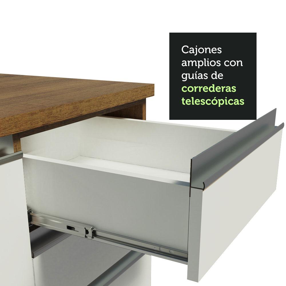 Foto 8 | Cocina Integral Con Fregadero 180 cm Glamy Madesa 13 Marrón/blanco