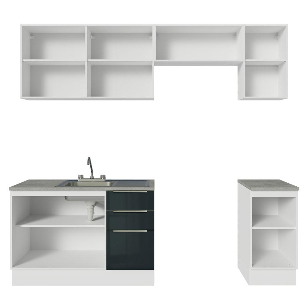 Foto 7 | Cocina Integral Con Acessorios 240cm Lux Blanco/negro