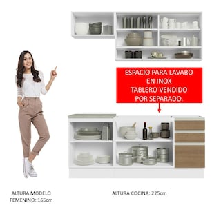 Foto 4 | Cocina Integral Modular Glamy Madesa 180cm Br 08