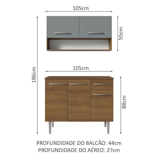 Foto 3 | Cocina Integral Modular Madesa Emilly 105cm Mg