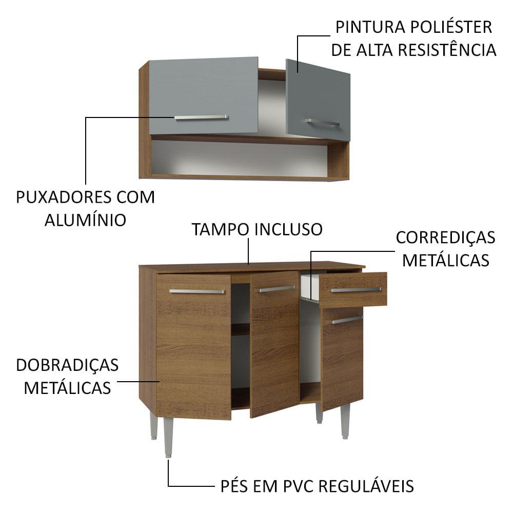 Foto 6 pulgar | Cocina Integral Modular Madesa Emilly 105cm Mg