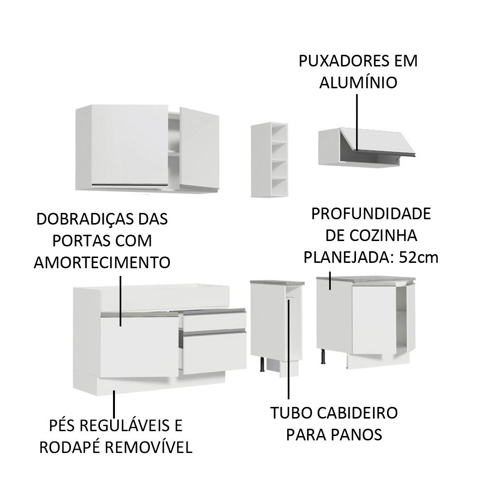 Foto 5 pulgar | Cocina Integral Modular Madesa Parma 220cm Bb