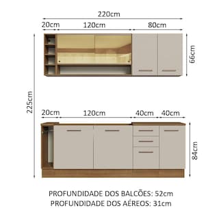 Foto 3 | Cocina Integral Modular Completo Agata Madesa 220cm Mc
