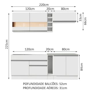 Foto 3 | Cocina Integral Modular Madesa Parma 220cm Bb