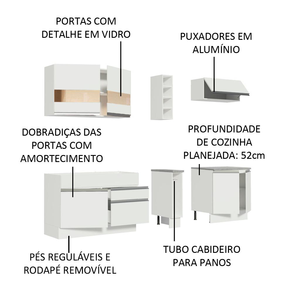 Foto 5 pulgar | Cocina Integral Modular Madesa Parma 220cm Bb