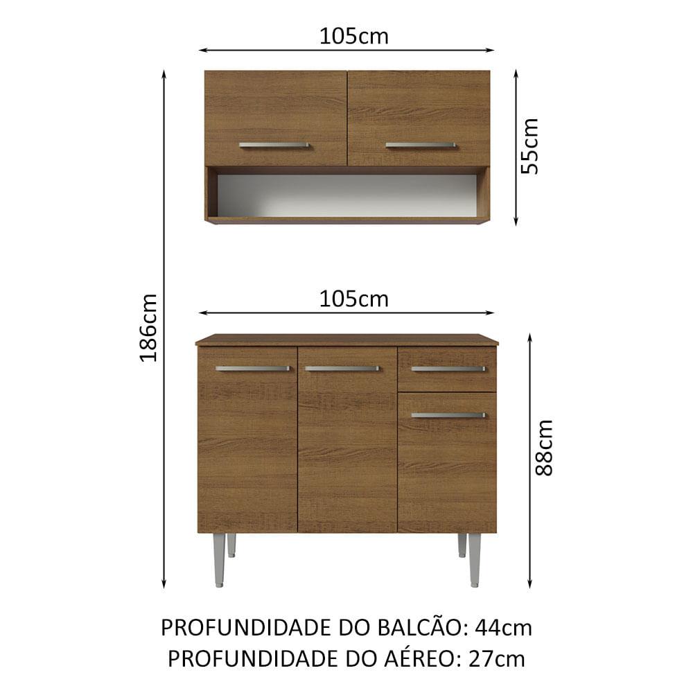 Foto 4 pulgar | Cocina Integral Modular Madesa Emilly 105cm Mm