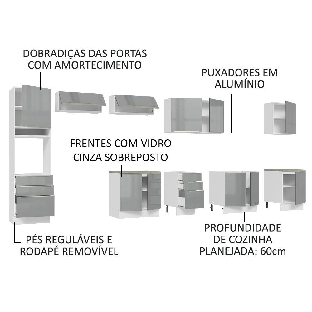 Foto 5 pulgar | Cocina Integral Modular Madesa Lux 400cm Bg