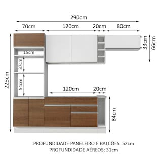 Foto 3 | Cocina Integral Completa Modular Madesa Glamy 290cm Mb