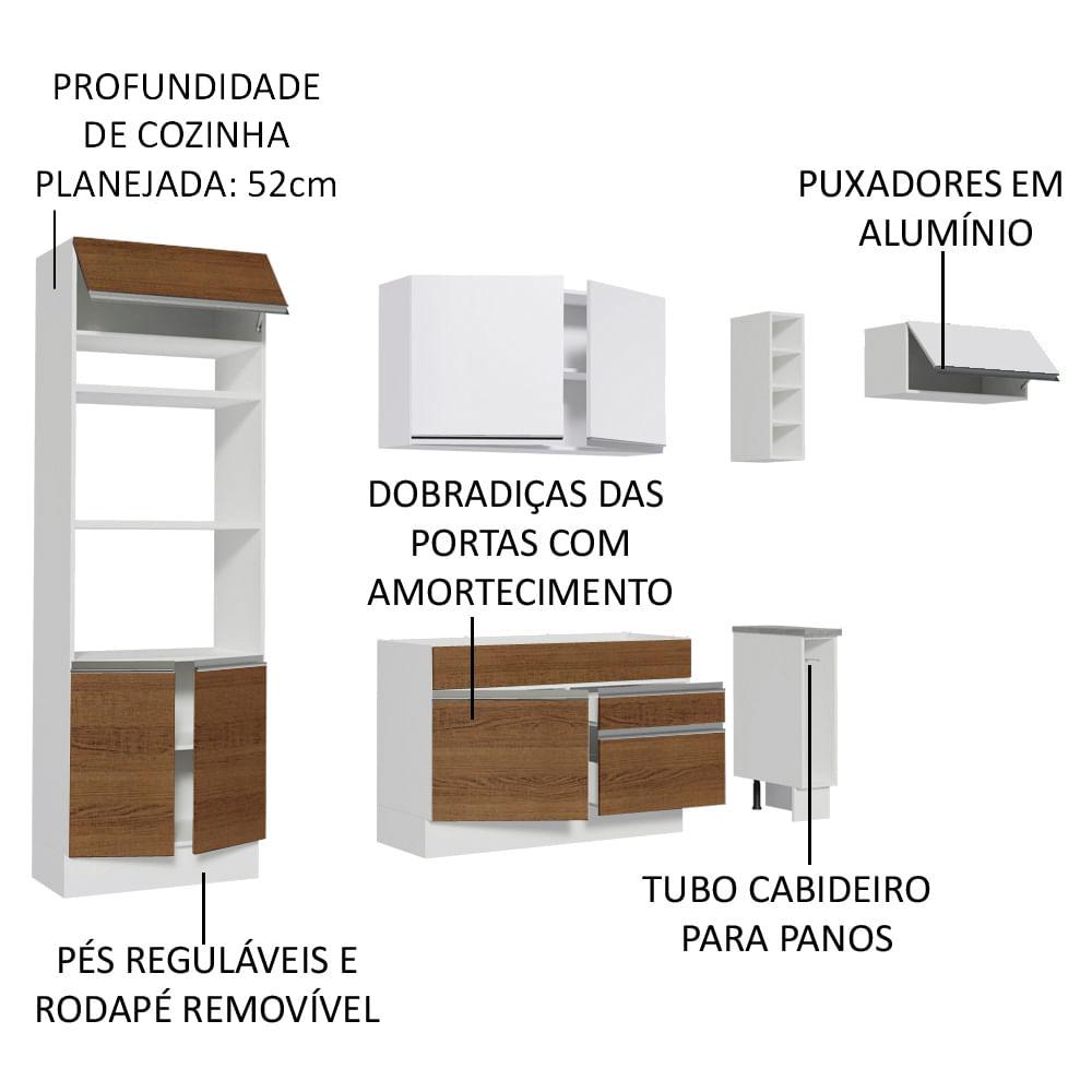 Foto 5 pulgar | Cocina Integral Completa Modular Madesa Glamy 290cm Mb