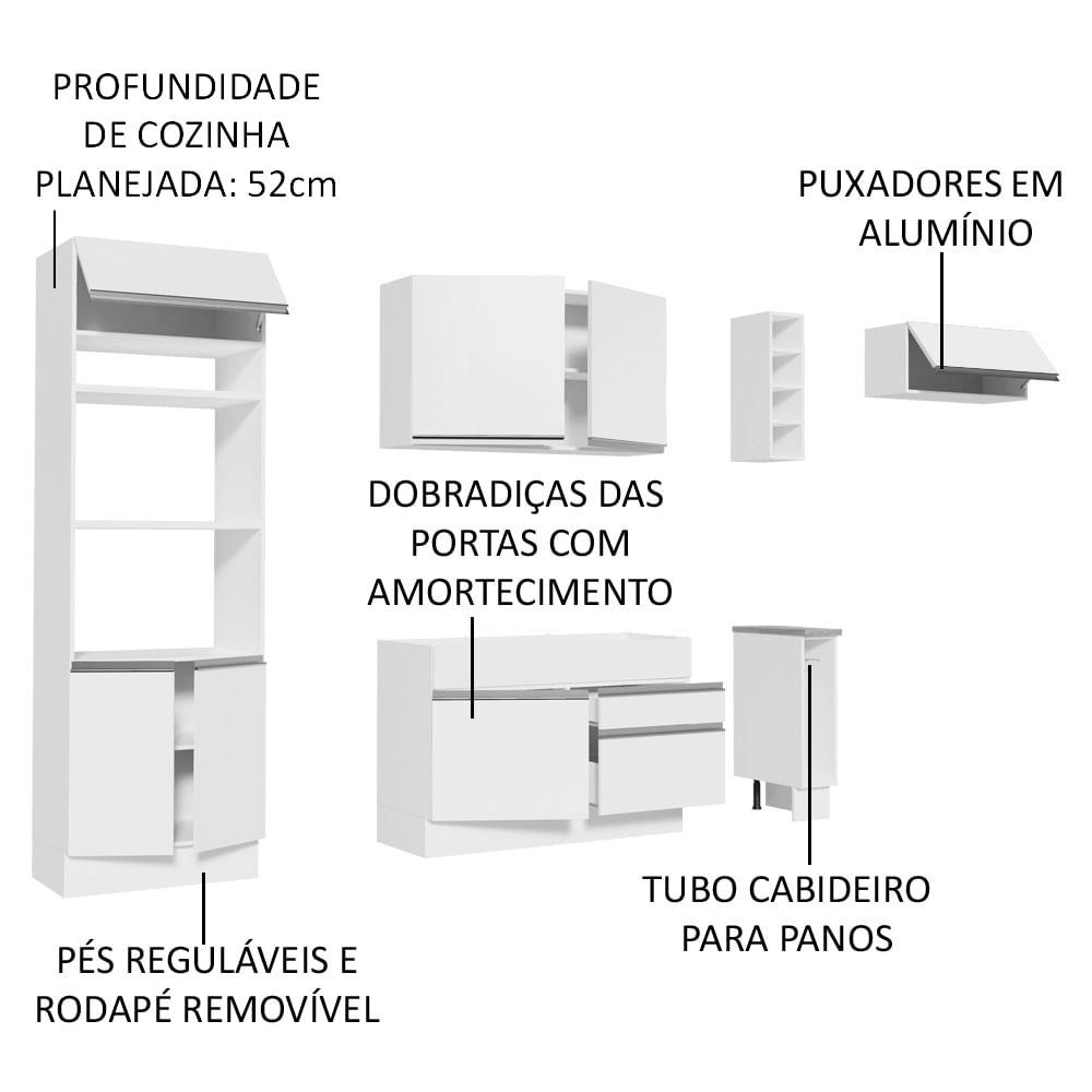 Foto 5 pulgar | Cocina Integral Completa Modular Madesa Safira 290cm Bb 04