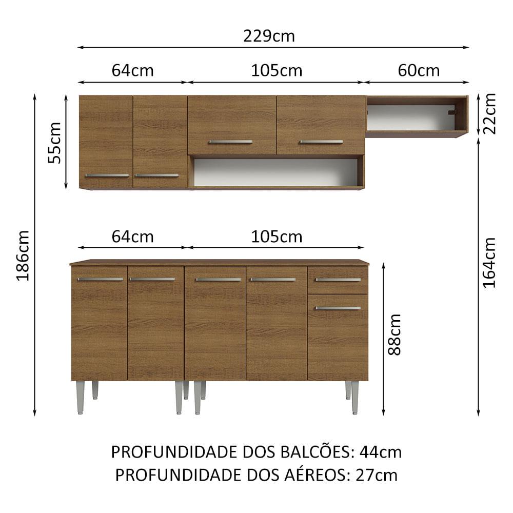 Foto 4 pulgar | Cocina Integral Completa Modular Madesa Emilly 229cm Mm 13