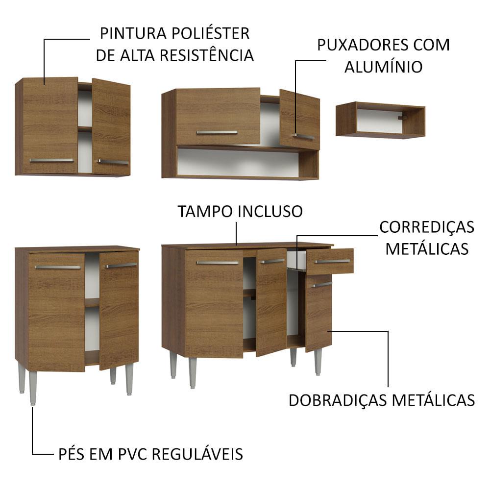 Foto 5 pulgar | Cocina Integral Completa Modular Madesa Emilly 229cm Mm 13