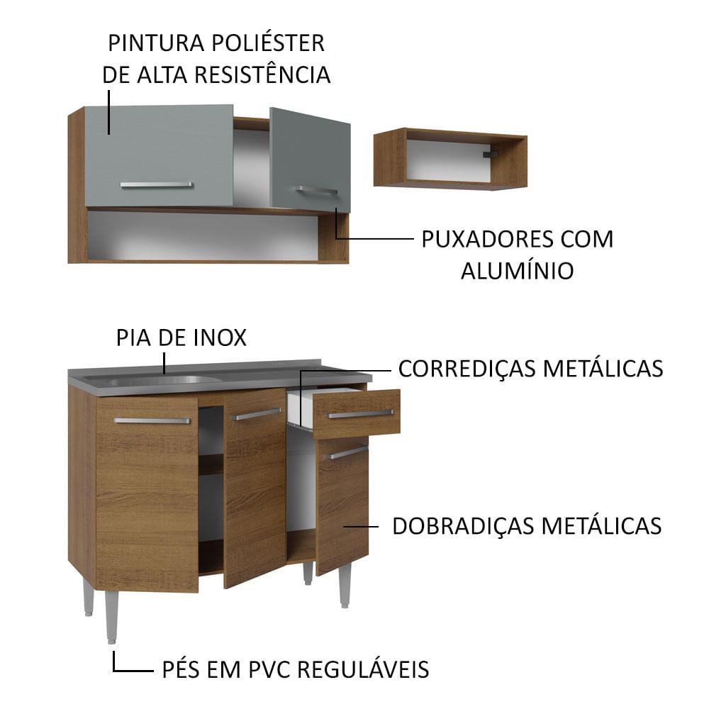 Foto 4 | Cocina Integral Madesa Emily de 165 cm