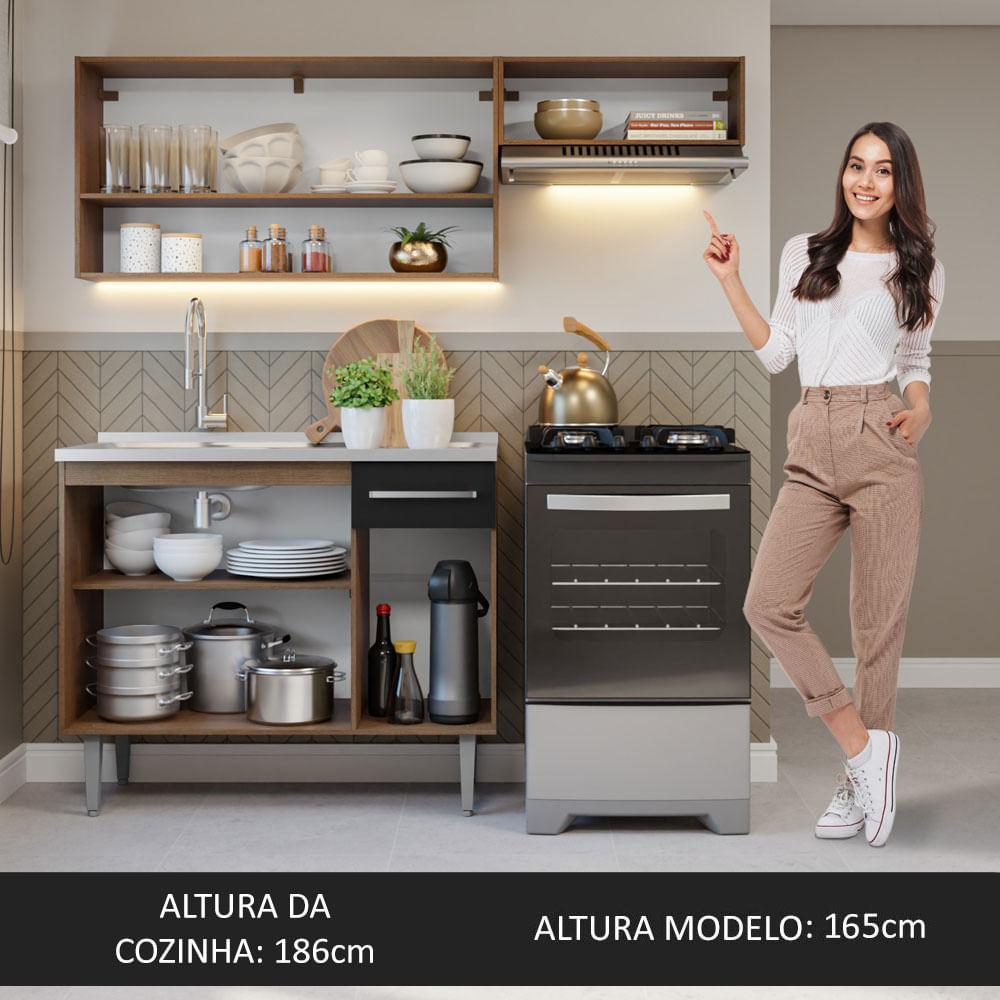 Foto 8 pulgar | Cocina Integral Modular 165cm con Tarja Mm/nn Emilly Madesa 09 Mn