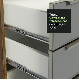 Foto 6 | Gabinete de Cocina Integral Completa Madesa 240 Cm Lux Rústico/gris 02