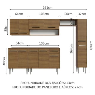 Foto 3 | Cocina Integral Completa Modular Madesa Emilly 261cm Mm 09