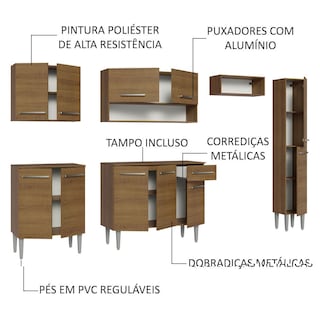 Foto 4 | Cocina Integral Completa Modular Madesa Emilly 261cm Mm 09