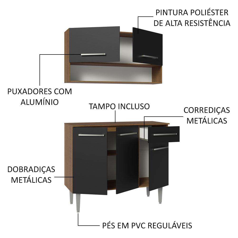 Foto 5 pulgar | Cocina Integral 105cm Emilly Madesa 03