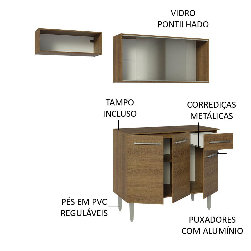 Foto 5 pulgar | Cocina Integral Completa Modular Madesa Emilly 165cm Mm 03