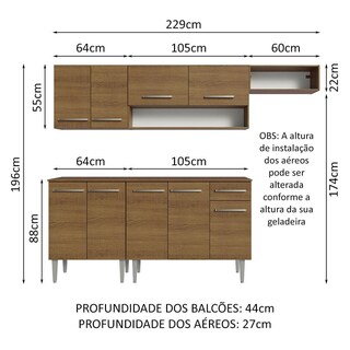 Foto 3 | Cocina Integral Completa Modular Madesa Emilly 229cm Mm 14