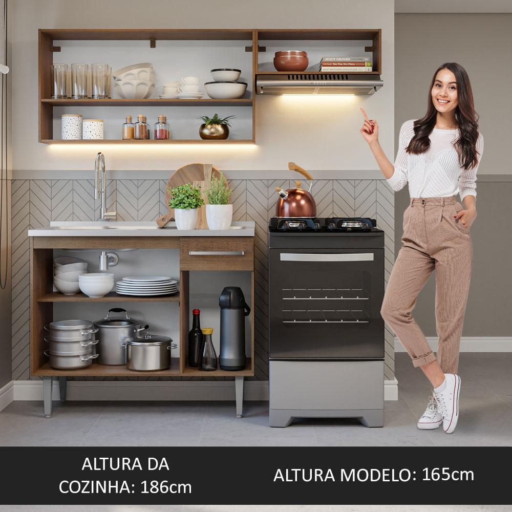 Foto 8 pulgar | Cocina Integral Modular 165cm Con Tarja Mm Emilly Madesa 09 Mm