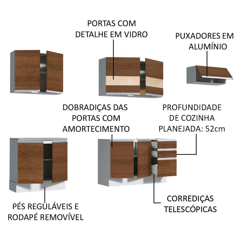 Foto 5 pulgar | Cocina Integral Completa Modular Madesa Marcela 280cm Bm 03