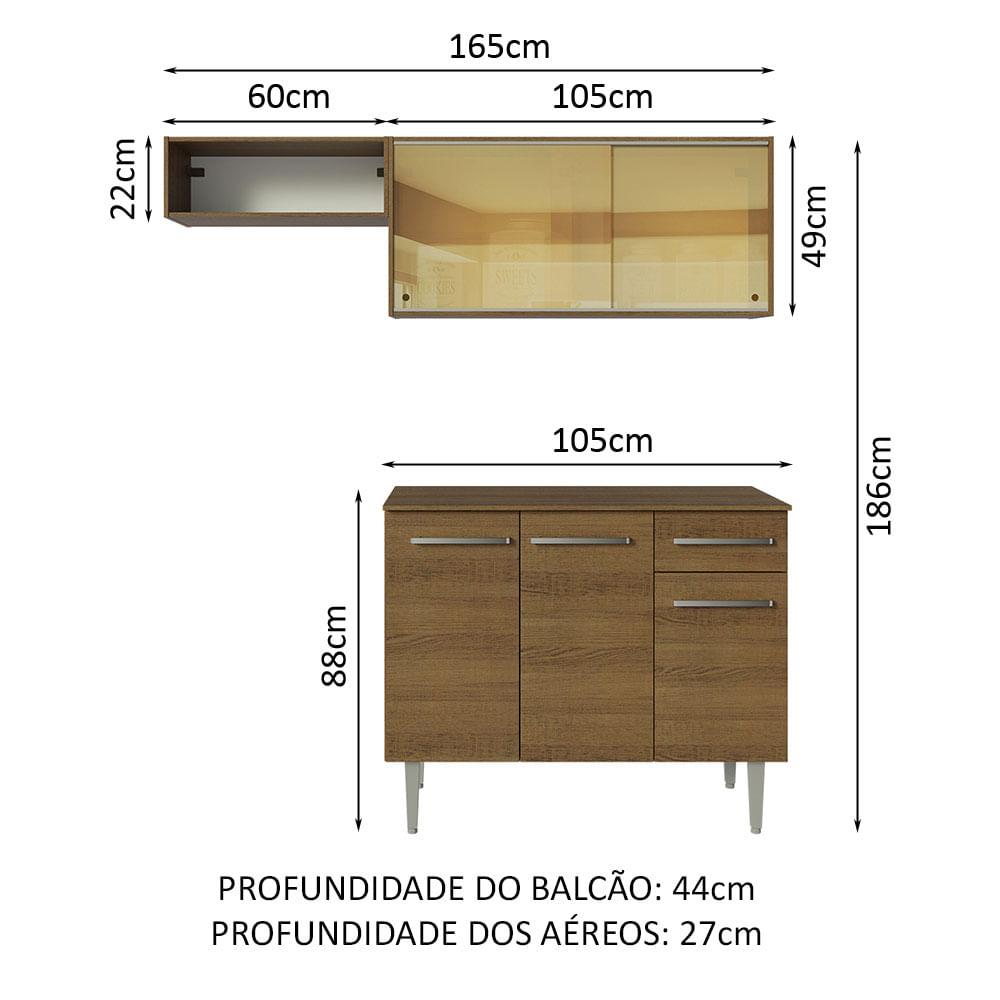 Foto 4 pulgar | Cocina Integral Completa Modular Madesa Emilly 165cm Mm 04