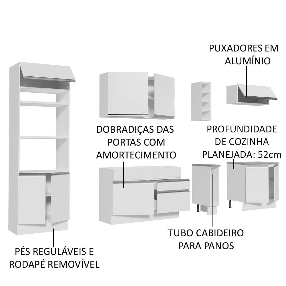 Foto 5 pulgar | Cocina Integral Completa Modular Madesa Vicenza 290cm Bb