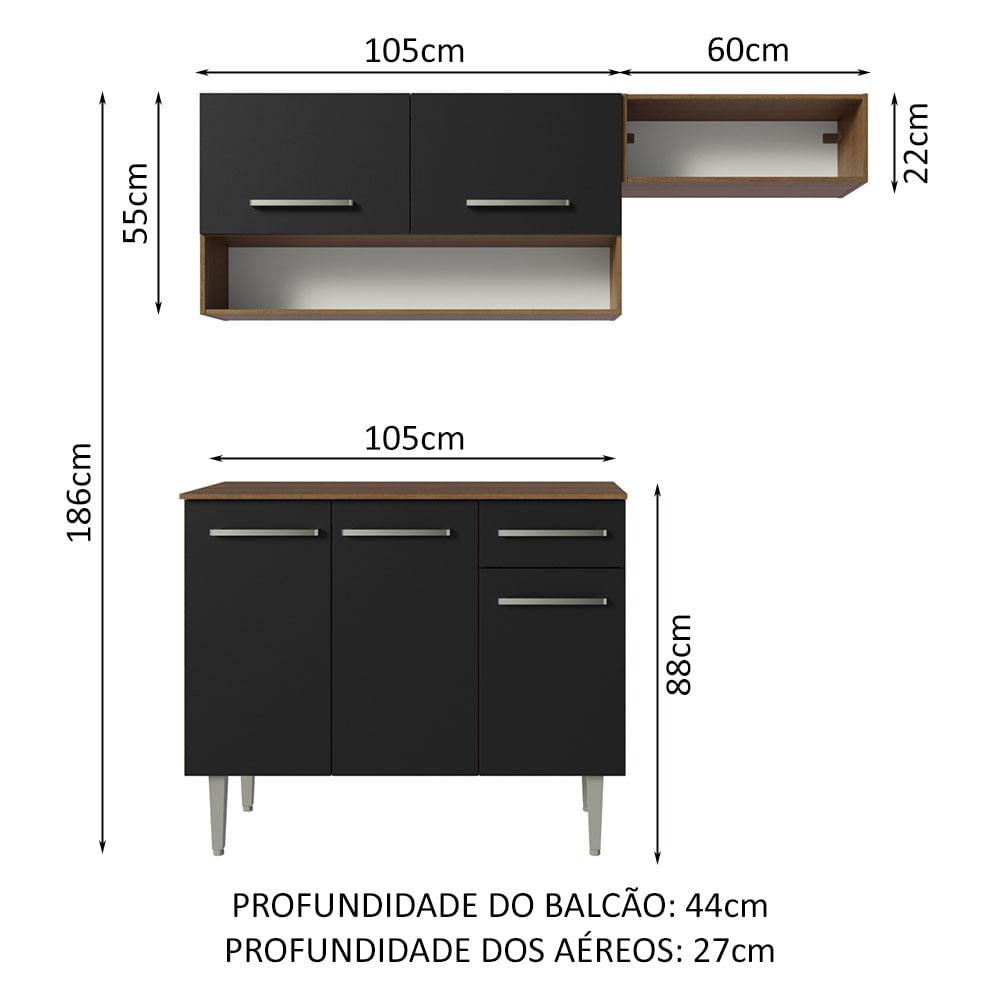 Foto 4 pulgar | Cocina Integral Completa Modular Madesa Emilly 165cm Mn 07