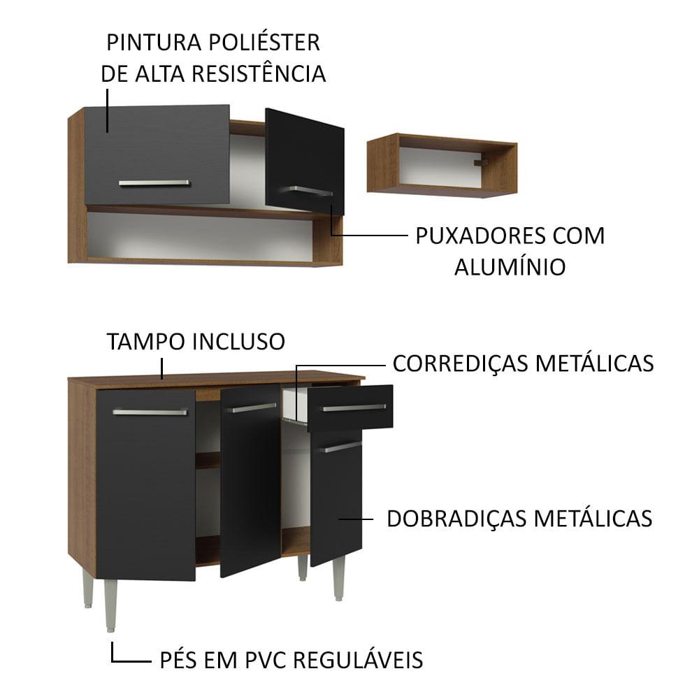 Foto 5 pulgar | Cocina Integral Completa Modular Madesa Emilly 165cm Mn 07