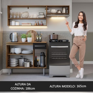 Foto 5 | Cocina Integral Completa Modular Madesa Emilly 165cm Mn 07