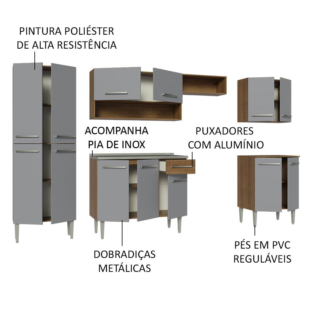 Foto 5 pulgar | Cocina Integral Completa Modular Madesa Emilly con Tarja Mg8