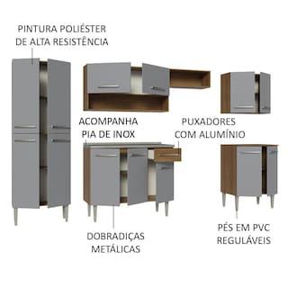 Foto 4 | Cocina Integral Completa Modular Madesa Emilly con Tarja Mg8