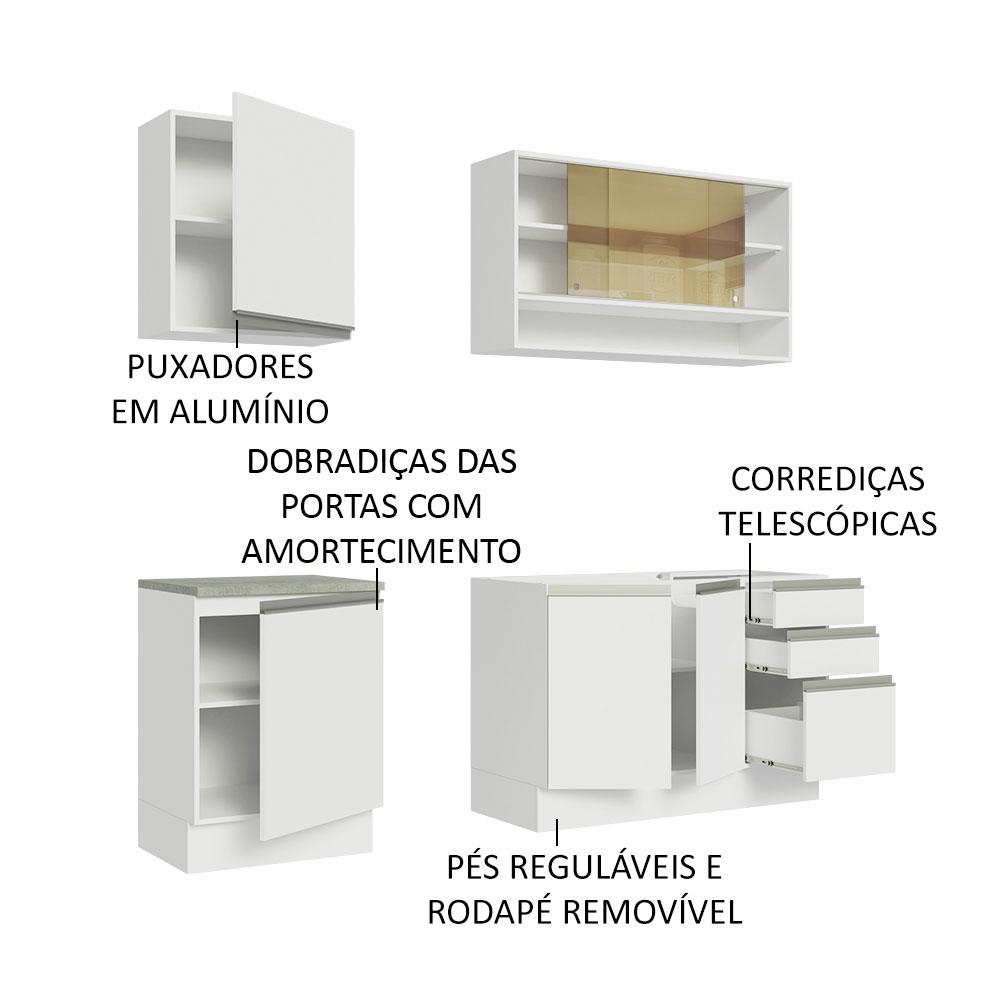 Foto 5 pulgar | Cocina Integral Modular Madesa Glamy 180cm Bb