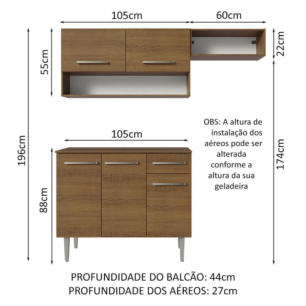 Foto 4 pulgar | Cocina Integral Completa Modular Madesa Emilly 165cm Mm