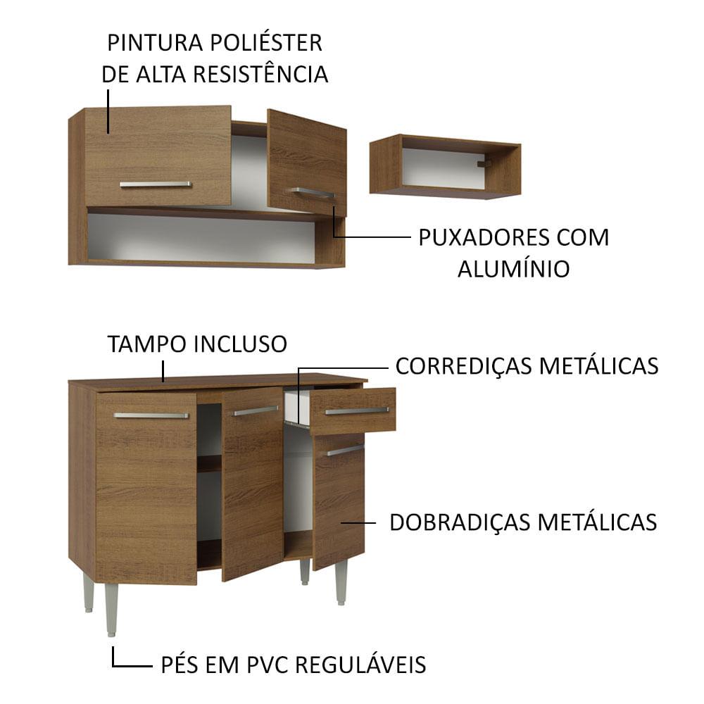 Foto 5 pulgar | Cocina Integral Completa Modular Madesa Emilly 165cm Mm