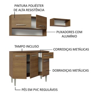 Foto 4 | Cocina Integral Completa Modular Madesa Emilly 165cm Mm