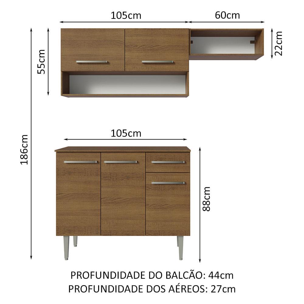 Foto 4 pulgar | Cocina Integral Completa Modular Madesa Emilly 165cm Mm 07