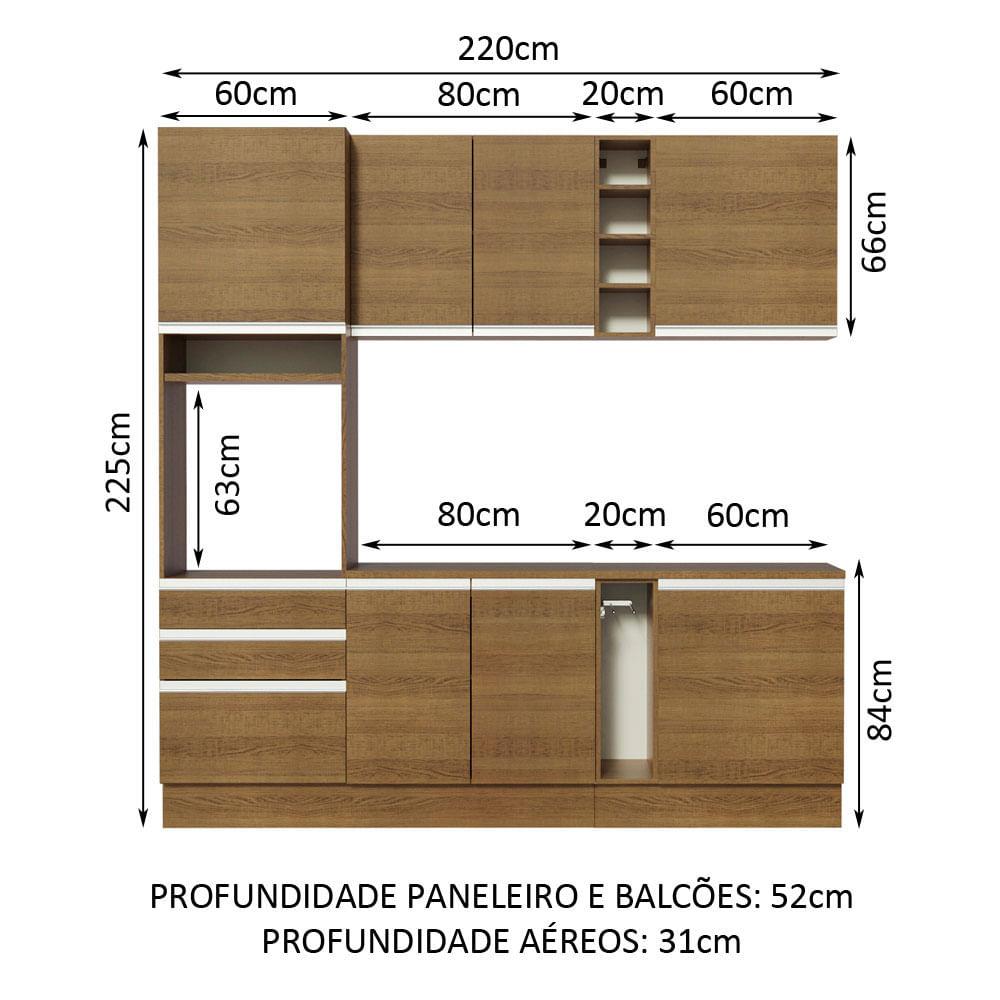 Foto 4 pulgar | Cocina Integral Completa Modular Madesa Áquila 220 cm