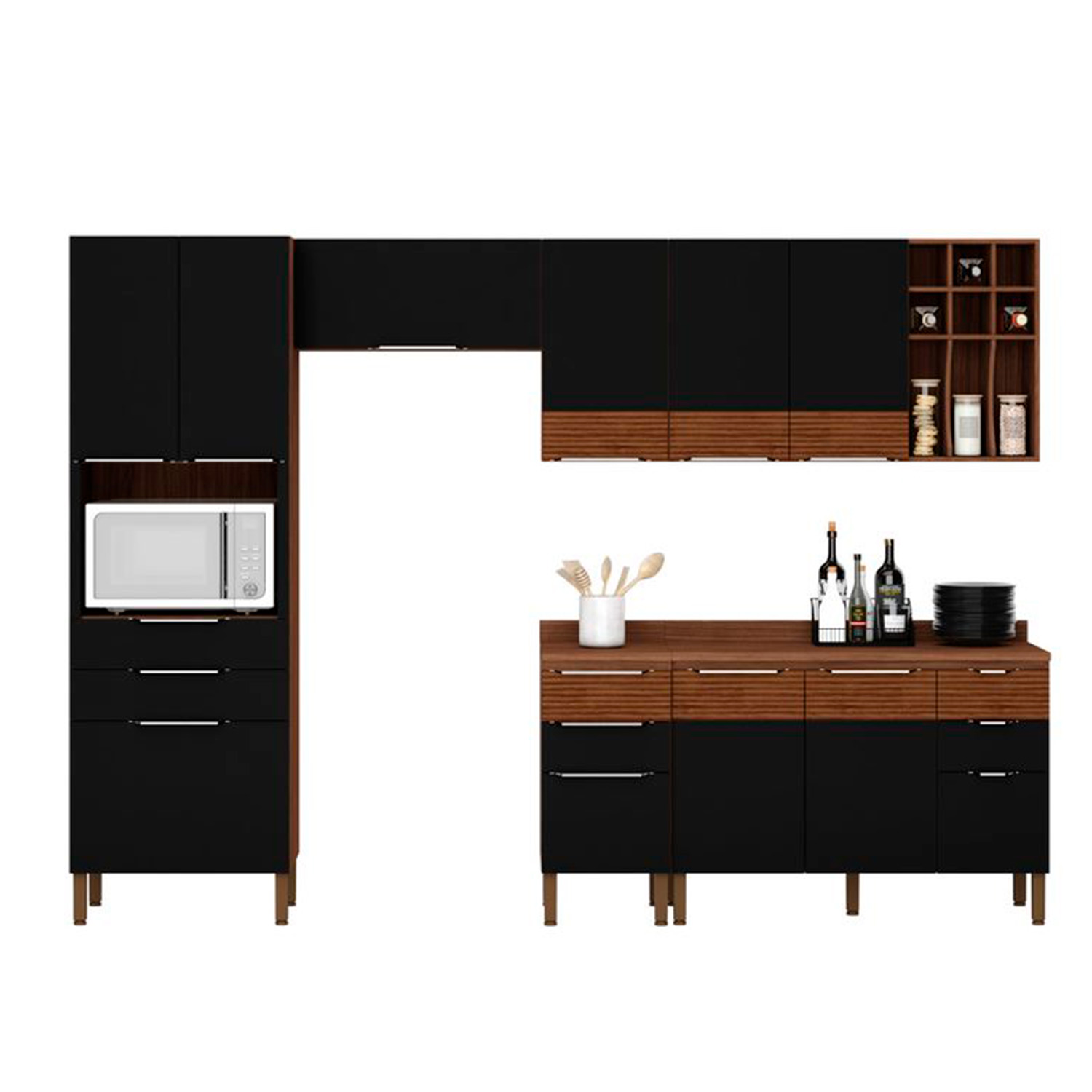 Foto 2 | Cocina Modular Bossa Toscana Ripado/nogal