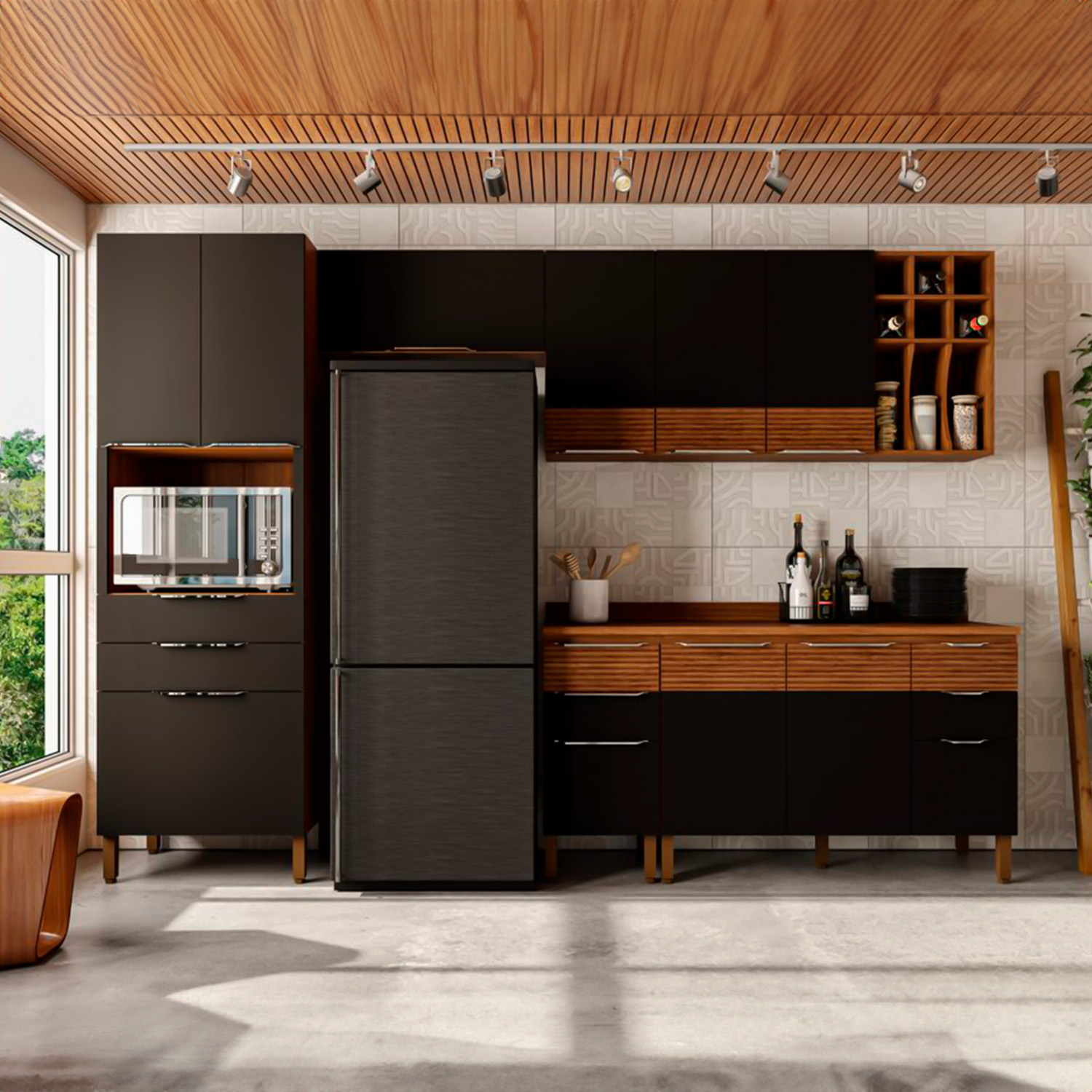 Foto 7 | Cocina Modular Bossa Toscana Ripado/nogal