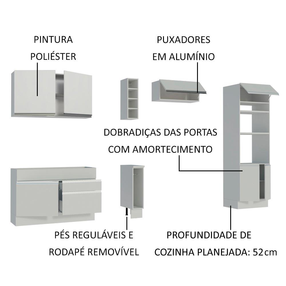 Foto 5 pulgar | Cocina Integral Modular Madesa Glamy 290cm MB 01