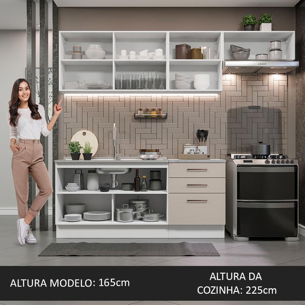 Foto 5 pulgar | Cocina Integral Completa Modular Madesa Agata 260cm Bc 02