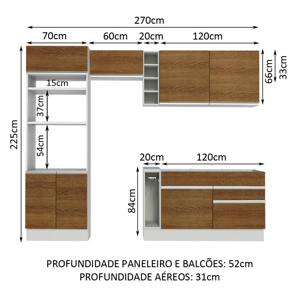 Foto 4 pulgar | Cocina Integral Completa Modular Madesa Glamy 270 cm