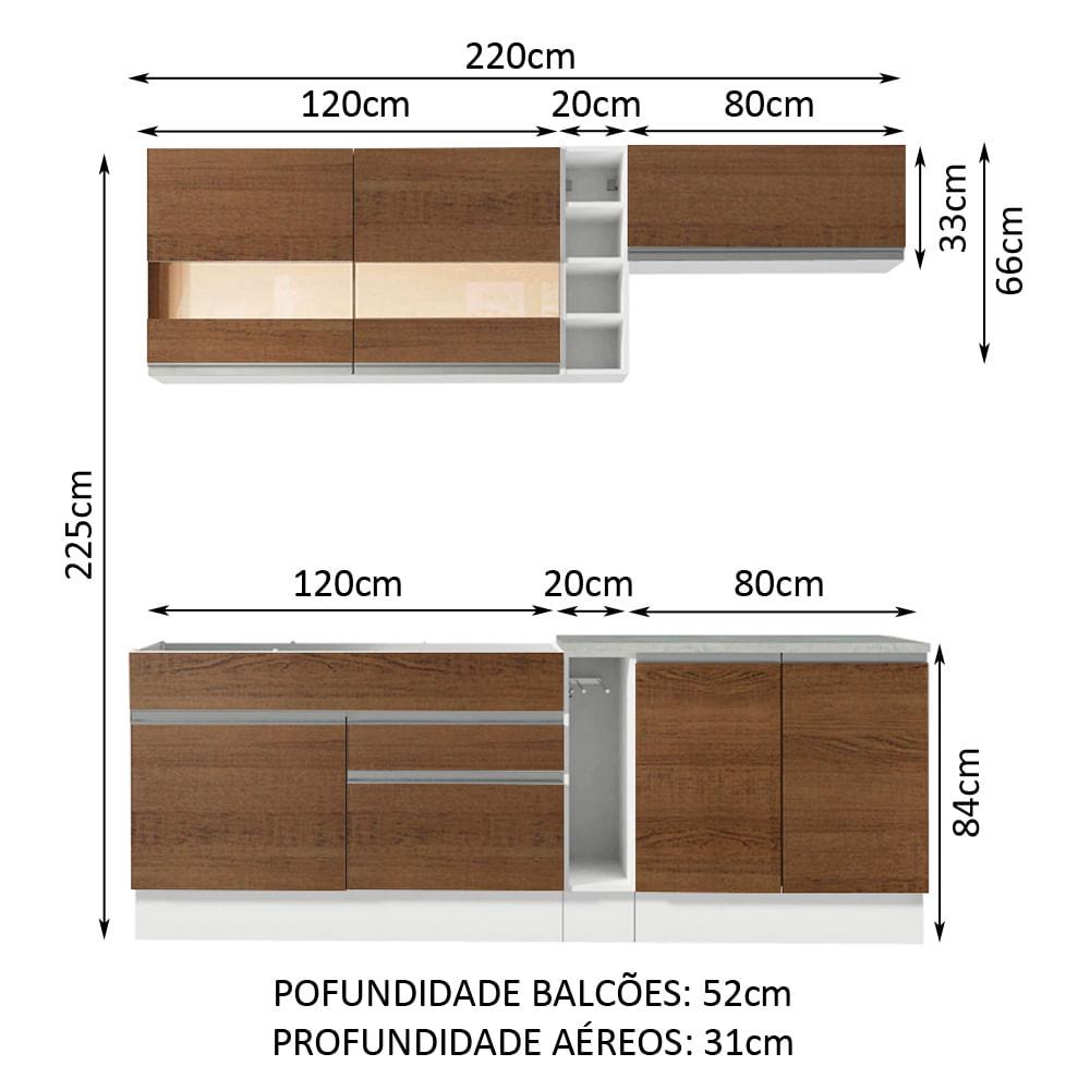 Foto 4 pulgar | Cocina Integral Completa Modular Madesa Glamy 220 cm