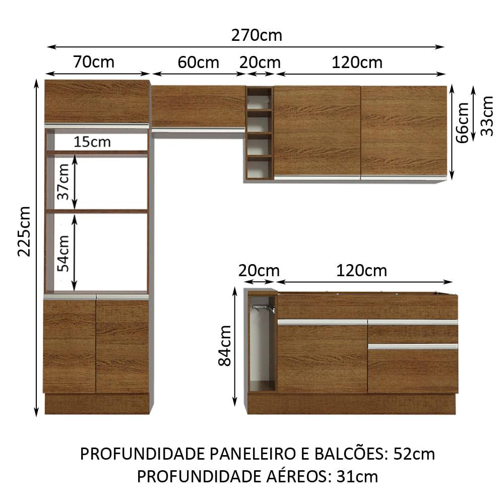 Foto 4 pulgar | Cocina Integral Completa Modular Madesa Glamy 270 cm