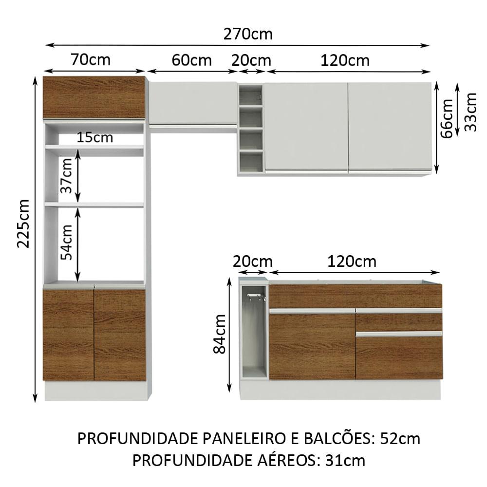 Foto 4 pulgar | Cocina Integral Completa Modular Madesa Glamy 270 cm