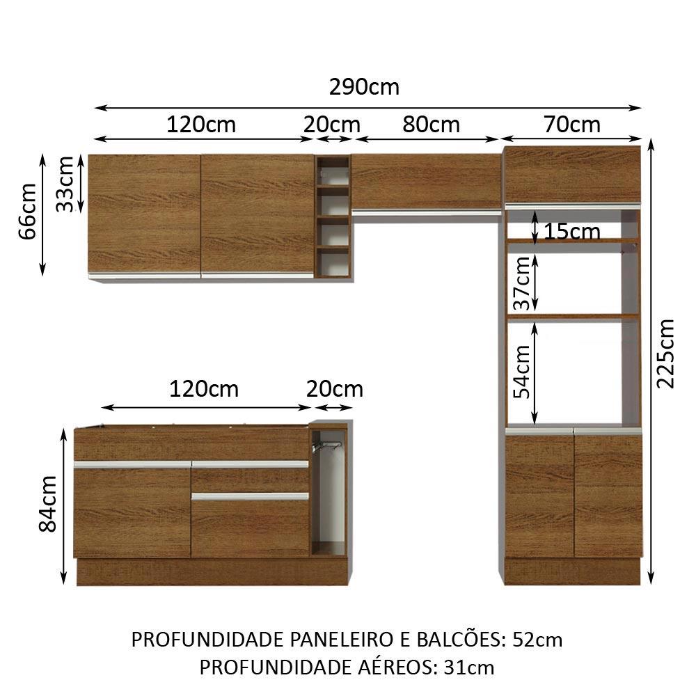 Foto 4 pulgar | Cocina Integral Completa Modular Madesa Glamy 290cm Mm 01