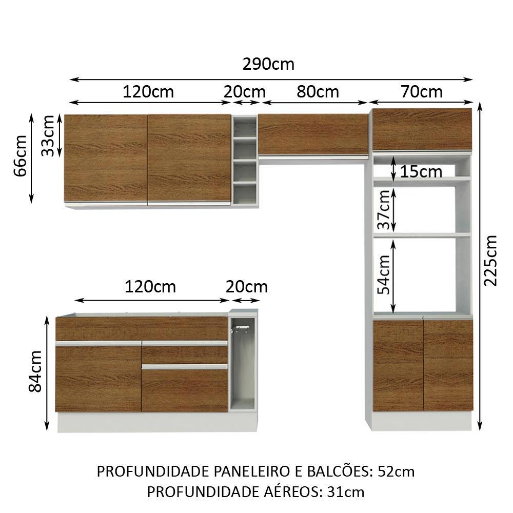 Foto 4 pulgar | Cocina Integral Completa Modular Madesa Glamy 290 cm BM